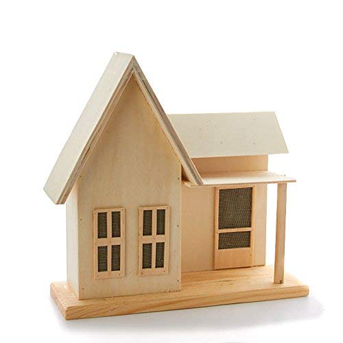Judy's Stone House Design Ready to Embellish Unfinished Wood Farmhouse with Screened Accents for Crafting, Creating and Displaying Judy's Stone House Design