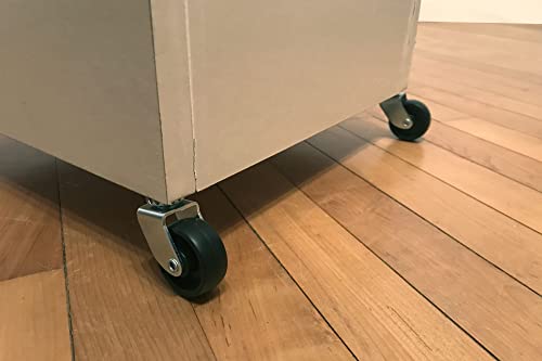 Shepherd Hardware 9557 1-1/4-Inch Plastic Stem Casters, 4-Pack , Black Shepherd Hardware