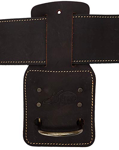 OX Tools Pro 4 Piece Carpenter Tool Belt, Construction Rig, Leather Tool Belt with Two Pouches, Hammer Holder, Tape Measure Pocket, Adjustable OX Tools