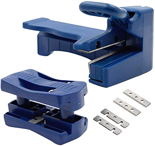 Luomorgo 2 Pcs Edge Banding Trimmer & Handle Edge Trimmer, Mini Plastic PVC Plywood Melamine Wood Veneer Double Edge Band Cutter, Manual Trimming Luomorgo