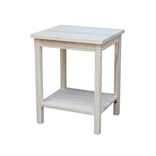 International Concepts Accent Table, 14 L x 16 W x 20 H inches, Unfinished IC International Concepts