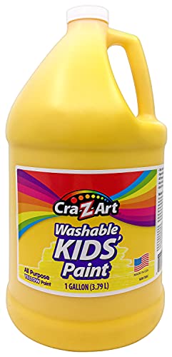Cra-Z-Art Washable Kids Paint, Yellow, 1 Gal Bottle Cra-Z-Art