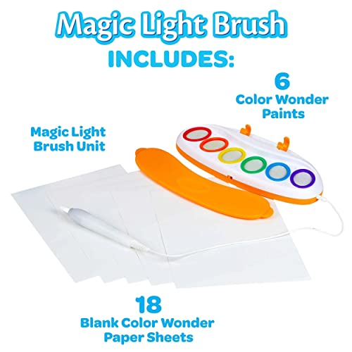 Crayola Color Wonder Magic Light Brush, Mess Free Painting, Gift for Kids, 3, 4, 5, 6 Crayola