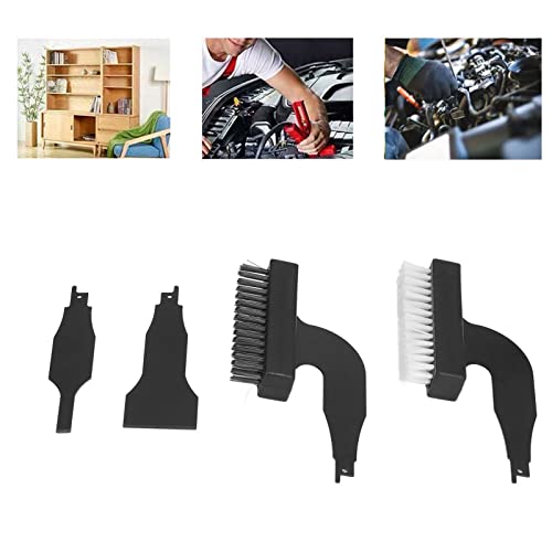 Rust Removing Tool, 4 Pcs Rust Removing Brush Shovel Set Nylon Wire Abrasive Brushes Reciprocating Blade Sabre Saw Cleaning Tool, Abrasive Cup Hilitand