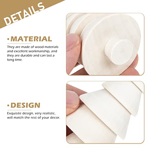 NOLITOY 9Pcs Unfinished Wooden Peg Dolls Blank Wood Christmas Trees for Xmas Decor DIY Crafts Graffiti Drawing Toy NOLITOY