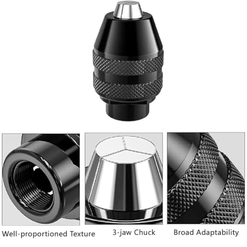 Drill Chuck Collet Set for Dremel Accessories for Dremel Drill Bits, with Quick Change Adapter and Rotary Drill Nut Tool – 1/32" to 1/8" Shank Size RHQQ