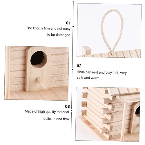 VOSAREA 2pcs Birdcage Birds Hut Bed Artificial Bird Craft Bird House Bird Sleeping Bed Wild Bird House Bird Home Birdhouse Outside Birds Cages VOSAREA