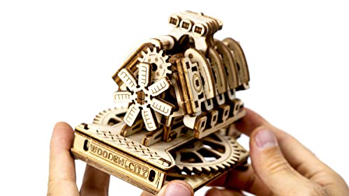 WOODEN.CITY Wood Engine Model Kit 3D Puzzle - 3D Wooden Puzzle Model Engine Kit for Adults - V8 Engine Model Kit That Works 3D Wooden Puzzles for WOODEN.CITY