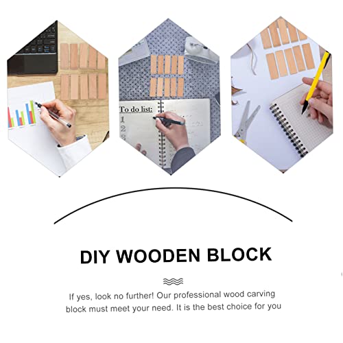 EXCEART 11pcs Seal Unfinished Wooden Block Blank Wood Slices DIY Kits Whittling Blocks for Wooden Whittling Wooden Block for Carving DIY Block Mini EXCEART