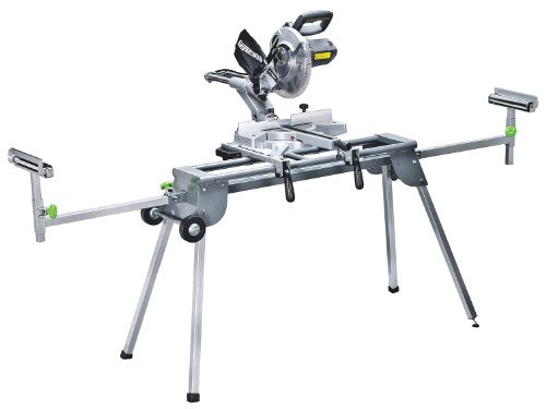 Genesis GMSS400W Universal Heavy-Duty Folding Miter Saw Stand with Quick-Release Mounting Brackets, Tool-Free Adjustment, Wheels, and All-Steel Genesis