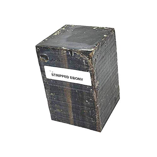 Exotic Wood Bottle Stopper Blanks for Woodturning, Suitable Woodturning Blanks Measuring 2" X 2" X 3" Inches (1, Striped Ebony) Generic