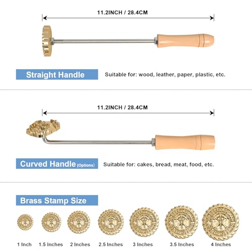 Personalised KAINSY Custom Branding Iron for Wood and Leather - Durable Metal Stamp for Crafting and Gifts KAINSY