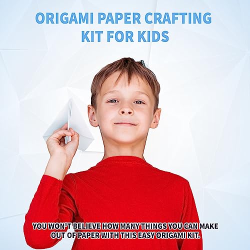 SpiceBox 3D Japanese Origami Paper Kit for Kids Easy Arts and Crafts with Instruction Book, Children's Activity Set, 18 Paper Craft Projects SpiceBox