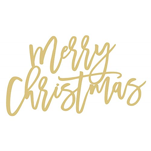 Word Merry Christmas Cutout Unfinished Wood Christmas Holiday Seasonal Door Hanger MDF Shape Canvas Style 6 (12") Diverse Woodworking