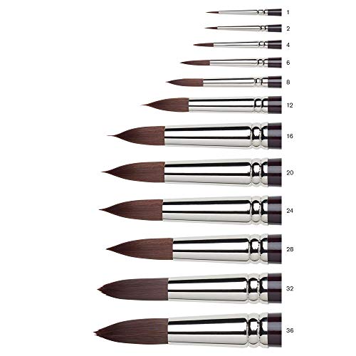 Winsor & Newton Galeria Acrylic Long Handle Round Brush Size: 4 (Set of 3 brushes) Winsor & Newton