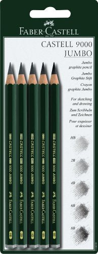 Faber-Castell | Castell 9000 Jumbo Graphite Pencils Set of 5