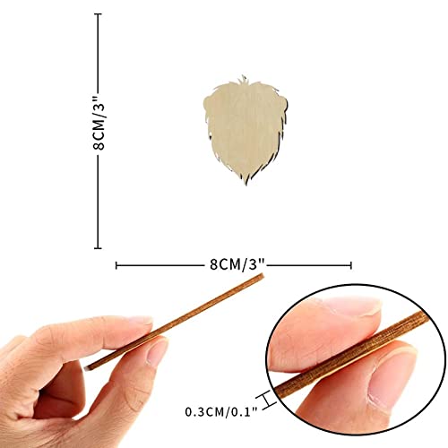 Lion Head Wood Craft Unfinished Wooden Cutout Art DIY Wooden Signs Inspirational Wall Plaque Retro Hanging Wall Signs Decor for Home Room Office Arupkeer