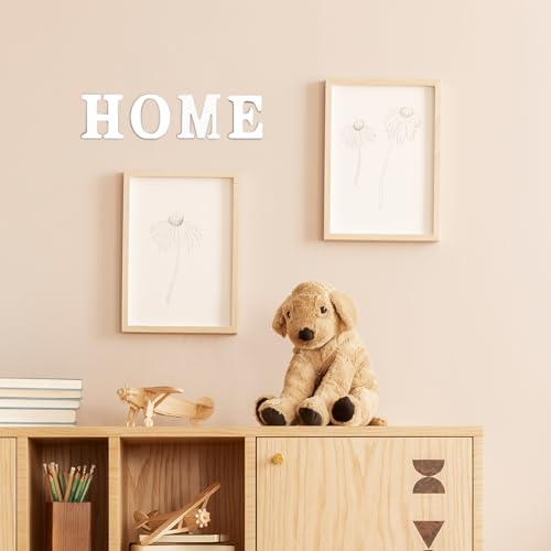 4 Inch Wood Letters, Unfinished Wooden Letters for Crafts, White Marquee Alphabet Letters for Wedding Birthday Party (Letter A) HANWER