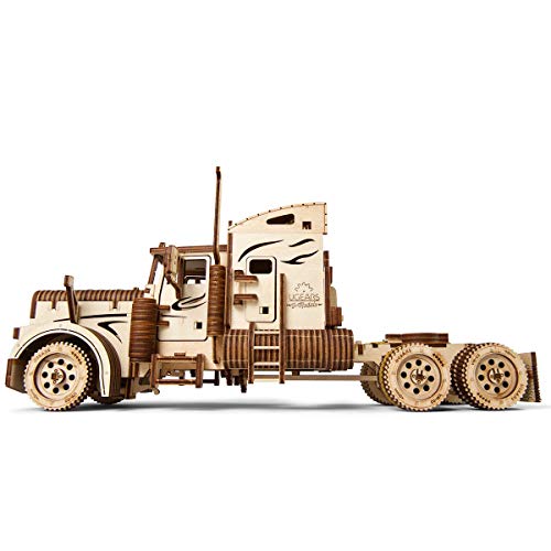 UGEARS Models 3-D Wooden Puzzle - Mechanical Heavy Boy Truck VM-03 Wooden Model Kit for Adults and Teens UGEARS