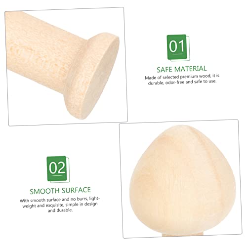 Gogogmee 20 pcs Easter Wooden Plain Wood Trees Miniature Wood Trees DIY Unfinished peg People Unfinished Wood Miniature Trees Wooden pegs for Crafts Gogogmee