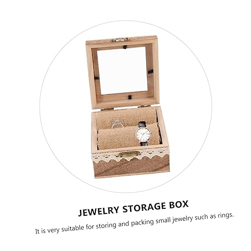 Holibanna 4pcs Box Engagement Ring Box Jewelry Organizer Tray Ring Bearer Holder Wedding Ring Case Ring Storage Holder Ornament Container Ring Bearer Holibanna