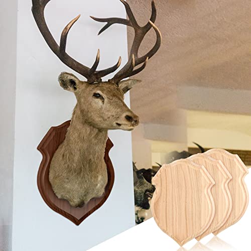 3 Pieces Unfinished Wood Plaque 9 x 12 Inch Wooden Shield Plaque Wood Sign for Crafts Carving Crafting, Wood Planks Wood Boards for Burning Projects Yookeer