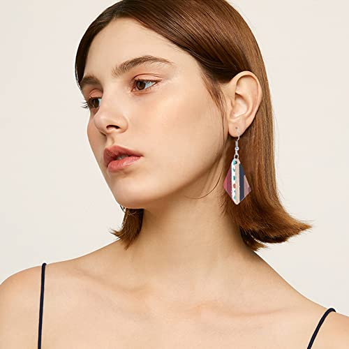 OLYCRAFT 48 Pcs Resin Wood Earring Pendants Rhombus Vintage Wood Earring Charms Resin Wood Jewelry Findings Wooden Dangle Earring Making Kit for OLYCRAFT