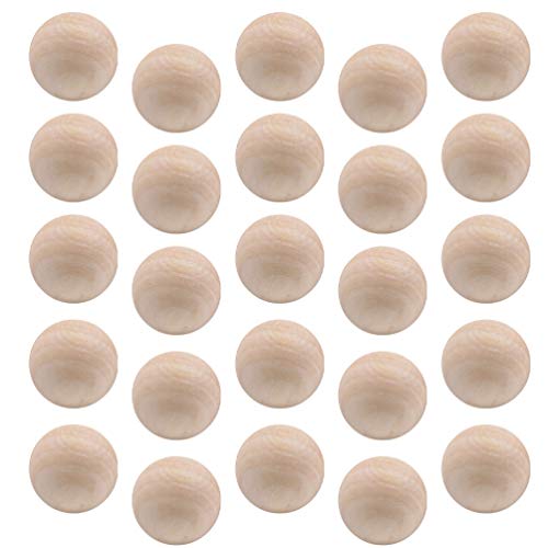 Milisten 200Pcs DIY Wooden Balls 14MM Unfinished Wooden Beads Jewelry Making Accessories Without Hole for DIY Milisten