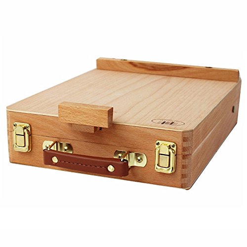 Art Supplies Box Easel Sketchbox Painting Storage Box, Adjust Wood Tabletop Easel for Drawing & Sketching Student (Painting Easel Box) Kuyal