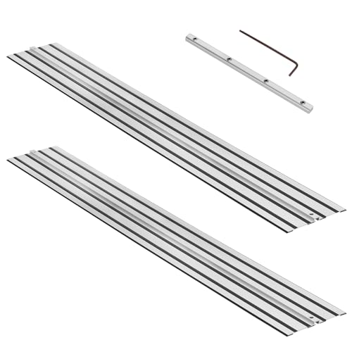 Fengind 110" Track Saw Guide Rail for DeWalt Track Saws, 55" x 2 Guide Rail with Connector Replace DeWalt DWS5020 Guide Rail, Perfect for DeWalt Fengind