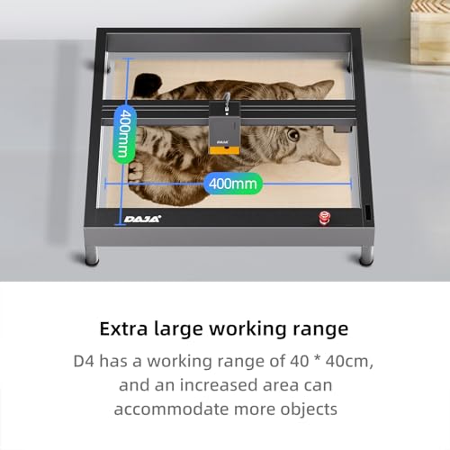 DAJA 3W Laser Engraver 24,000 mm/min (400 mm/sec) Engraving Speed Perfect for Wood, Metal, Leather, Glass, and More Ideal for Small Business and DIY FONLAND