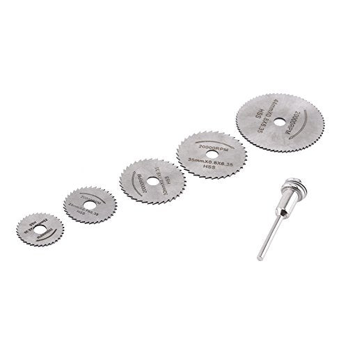 Pack of 5 Pcs Mini HSS Circular Saw Blade Cutting Blade Set with Extension Rod for Metal Cutter Power Or Wood Cutting Hilitand