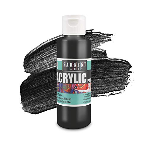 Sargent Art Primary Acrylic Paint Set, 4 Ounce bottles x 6 Pack Set, Non-Fading, Rich Vivid Pigments, Brilliant Matte Finish, Fast Dry Formula, Sargent Art