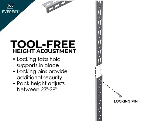 Everest Max 4 x 8 Overhead Garage Storage Rack, Heavy Duty Shelving, Adjustable Garage Storage Home Organization Storage Rack, 750lbs Weight Everest
