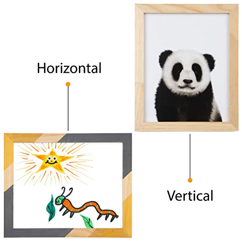 Wallniture Alps DIY Wall Decor 8x10 Craft Picture Frames Table Top Display or Wall Mount, Set of 6 Natural Finish Wallniture