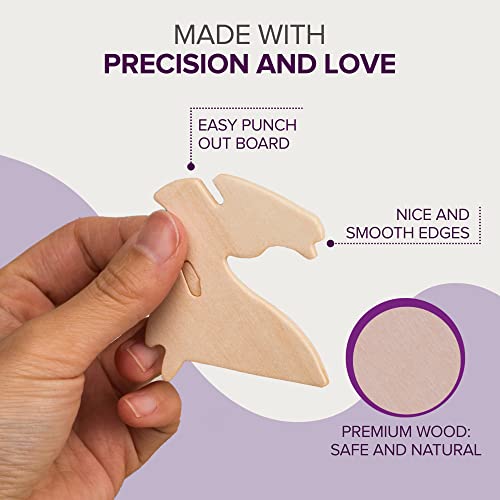 Hands Craft DIY 3D Wooden Puzzle – 6 Assorted Wild Animals Bundle Pack Set Brain Teaser Puzzles Educational STEM Toy Adults and Kids to Build Safe Hands Craft