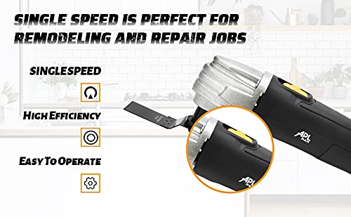 APLMAN Multi Purpose Oscillating Tool, 1.6-Amp Oscillating Multi Tool with 3.2°Oscillation Angle, Single Speed and 8 Pcs Accessories,Carrying Box APLMAN