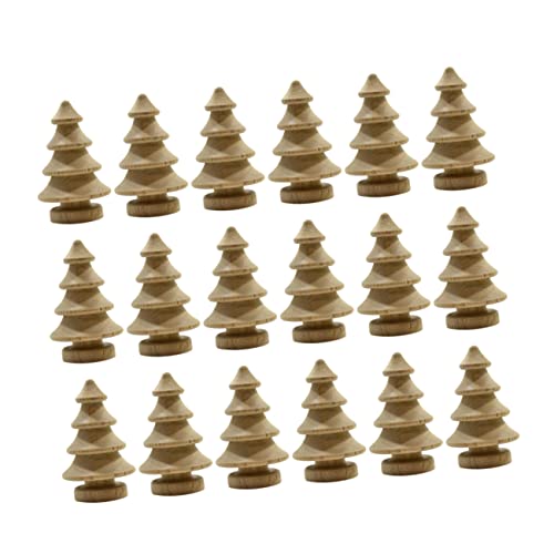 VILLCASE 20pcs Christmas Tree Figures Christmas Craft Supplies Unfinished Wood Snowman Blank peg People Nativity Decor Dinner Table Decor Unfinished VILLCASE