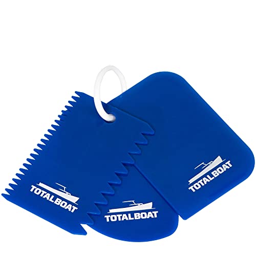 TotalBoat Flexible Resin Spreaders Set - Reusable Scrapers for Epoxy, Fillers, Putty, Caulk, Spackling Paste, Polyester Resin and Adhesives TotalBoat