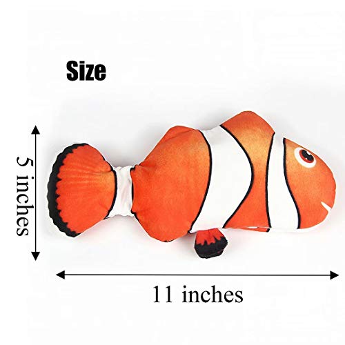 QIAONIUNIU Electric Moving Fish Interactive Plush Toys QIAONIUNIU