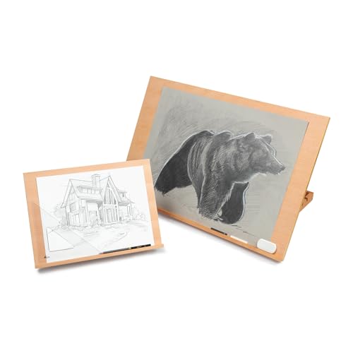 SoHo Urban Artist Extra Large 19.75" x 29.5" Adjustable Portable Drawing Board Stand Easel, 5 Positions, Natural Beechwood Finish Soho Urban Artist