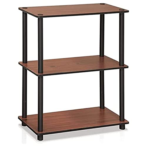 Furinno Turn-N-Tube 3-Tier Compact Multipurpose Shelf Display Rack, Dark Cherry Furinno