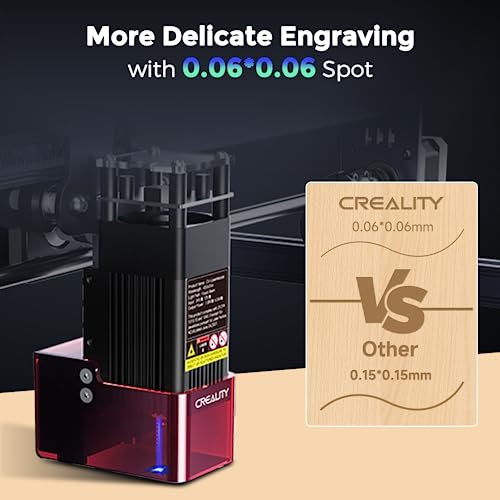 5W Laser Engraver, Official Creality CR-Laser Falcon 72W Engraving & Cutting Machine, Built-in Fan Cutter for Craft Design with Wood, Acrylic, Metal, Creality