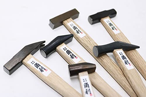 KAKURI Mini Blacksmith Hammer for Crafts and Hobby, Lightweight 3 oz, Japanese Precision Jewelry Hammer Tool, Round Head, Wood Handle, Made in JAPAN KAKURI
