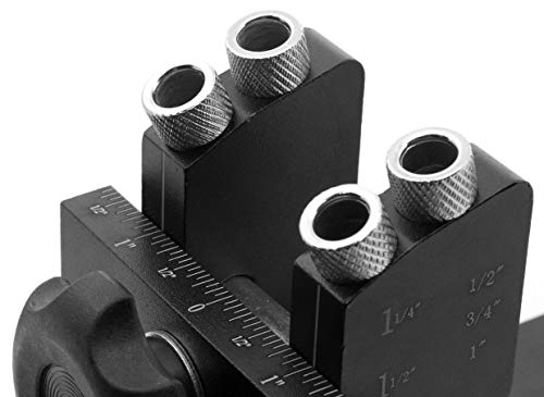 WEN Pocket Hole Jig Kit, Metal, Step Drill Bit, Self-Tapping Screws, and L-Base (WA1527) WEN