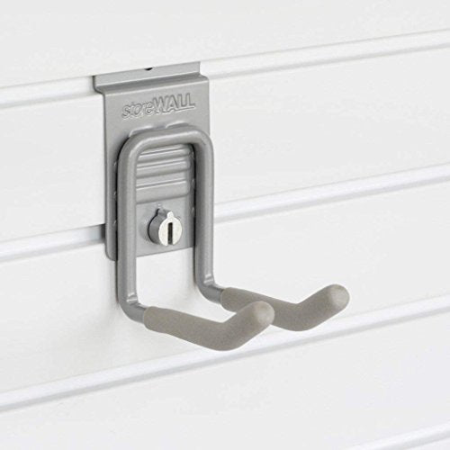 StoreWALL Heavy Duty Universal Slatwall Double Hook with CamLok (Pack of 4) StoreWALL