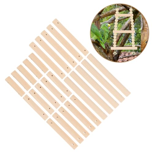 KALLORY Unfinished Wooden Rods, 25Pcs Wood Sticks Wooden Dowel Rods Unfinished Hardwood Sticks for Crafts and DIY Pet Cage Swing Cage KALLORY