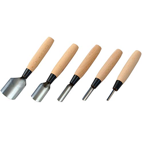 KAKURI Leather Corner Punch Tool 9mm Made in Japan, Professional Leather Cutter Knife Half-Round U Gouge, Sharp Japanese Carbon Steel Blade KAKURI