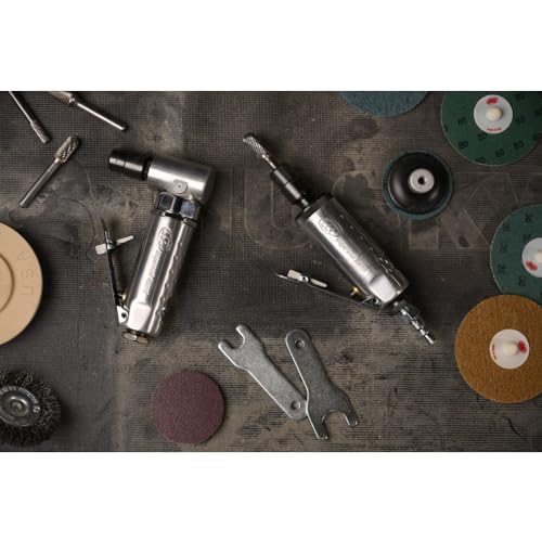 Ingersoll Rand 301B Air Die Grinder – 1/4", Right Angle, 21,000 RPM, Ball Bearing Construction, Safety Lock, Aluminum Housing, Lightweight Power Ingersoll Rand