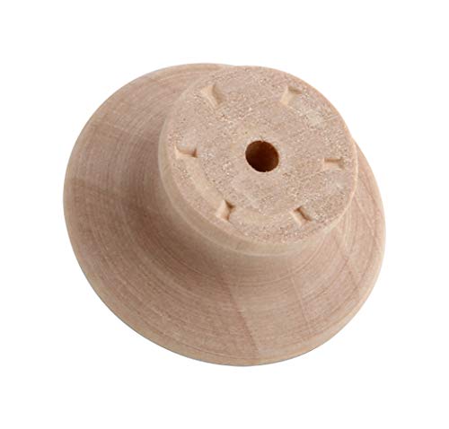 Silverline Round Wood Drawer Knob 1-1/2", Unfinished Cabinet Pulls Handles Hardware for Drawer Wardrobe Dresser, 10 Pack SILVERLINE HARDWARE